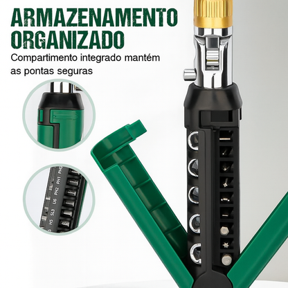 Chevix® - Chave de fendas ajustável com catraca 14 em 1