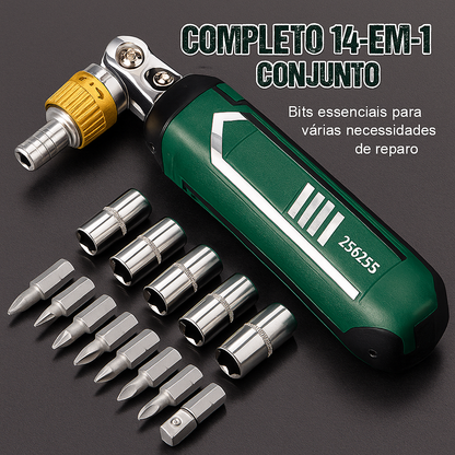 Chevix® - Chave de fendas ajustável com catraca 14 em 1